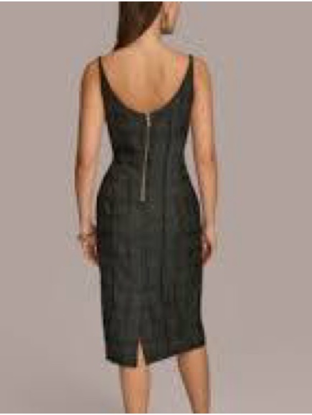 Donna Karan New York Textured Sheath Dress Size 2 Black Minimalist Capsule NWT - Picture 11 of 16